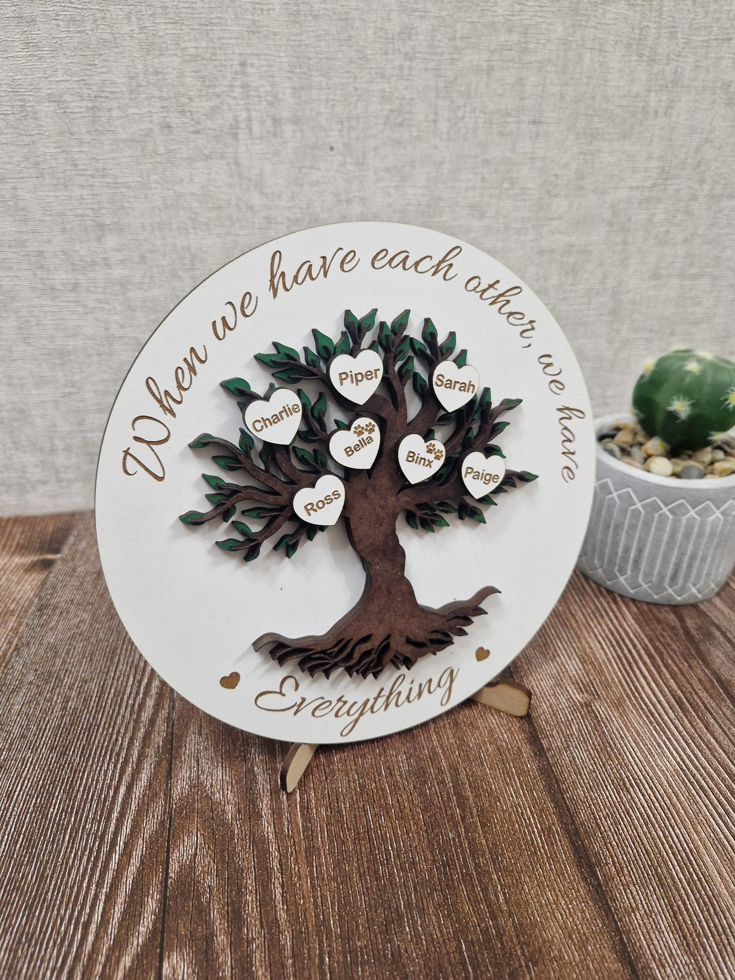 Personalised wooden  Family Tree