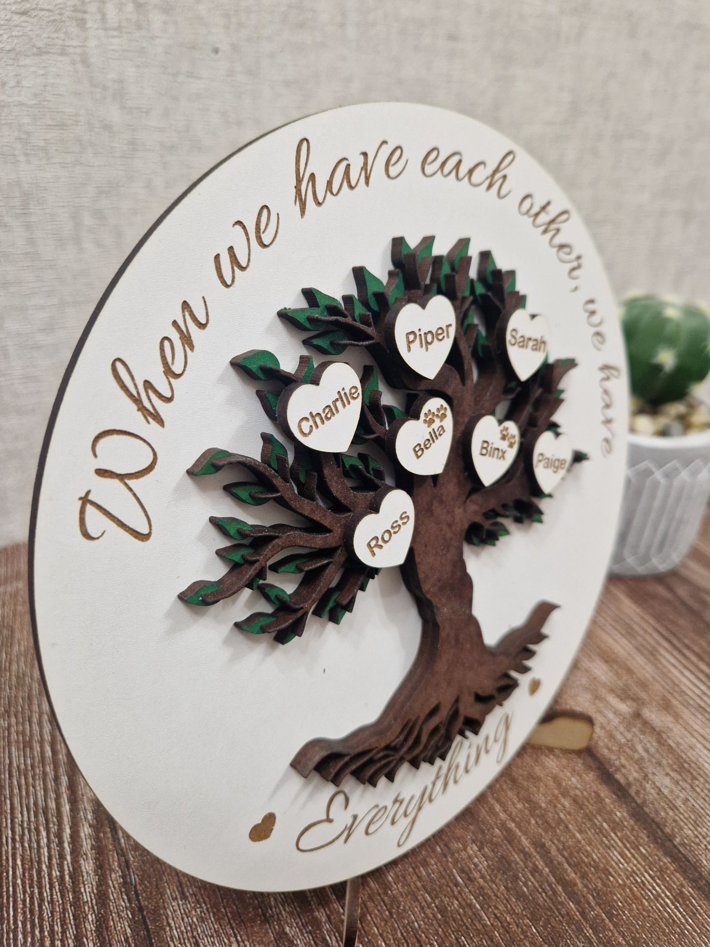 Personalised wooden  Family Tree