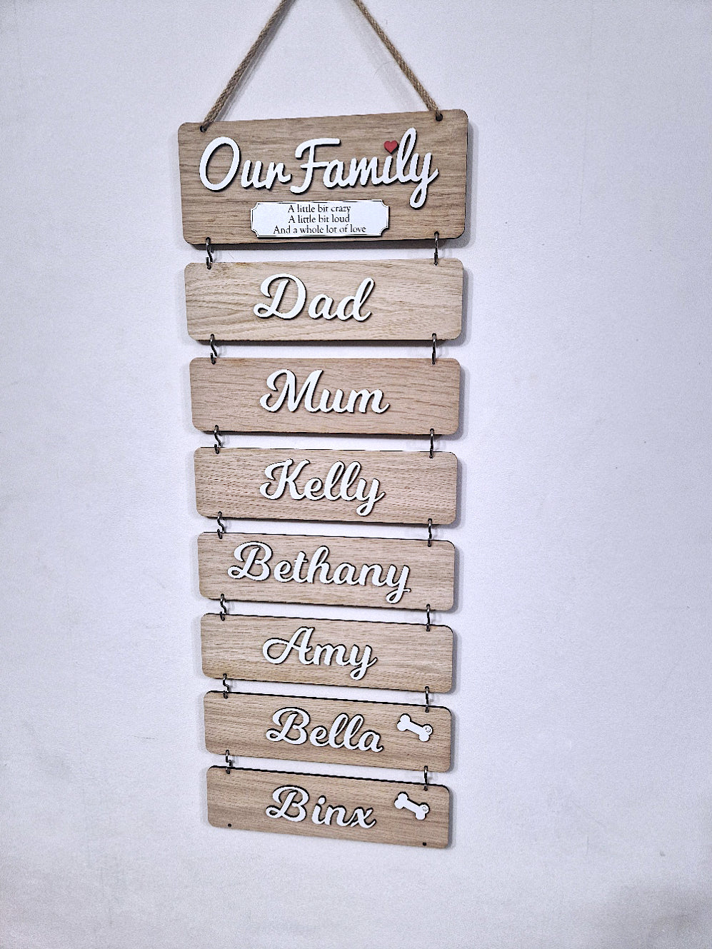 Family hanging wall plaque