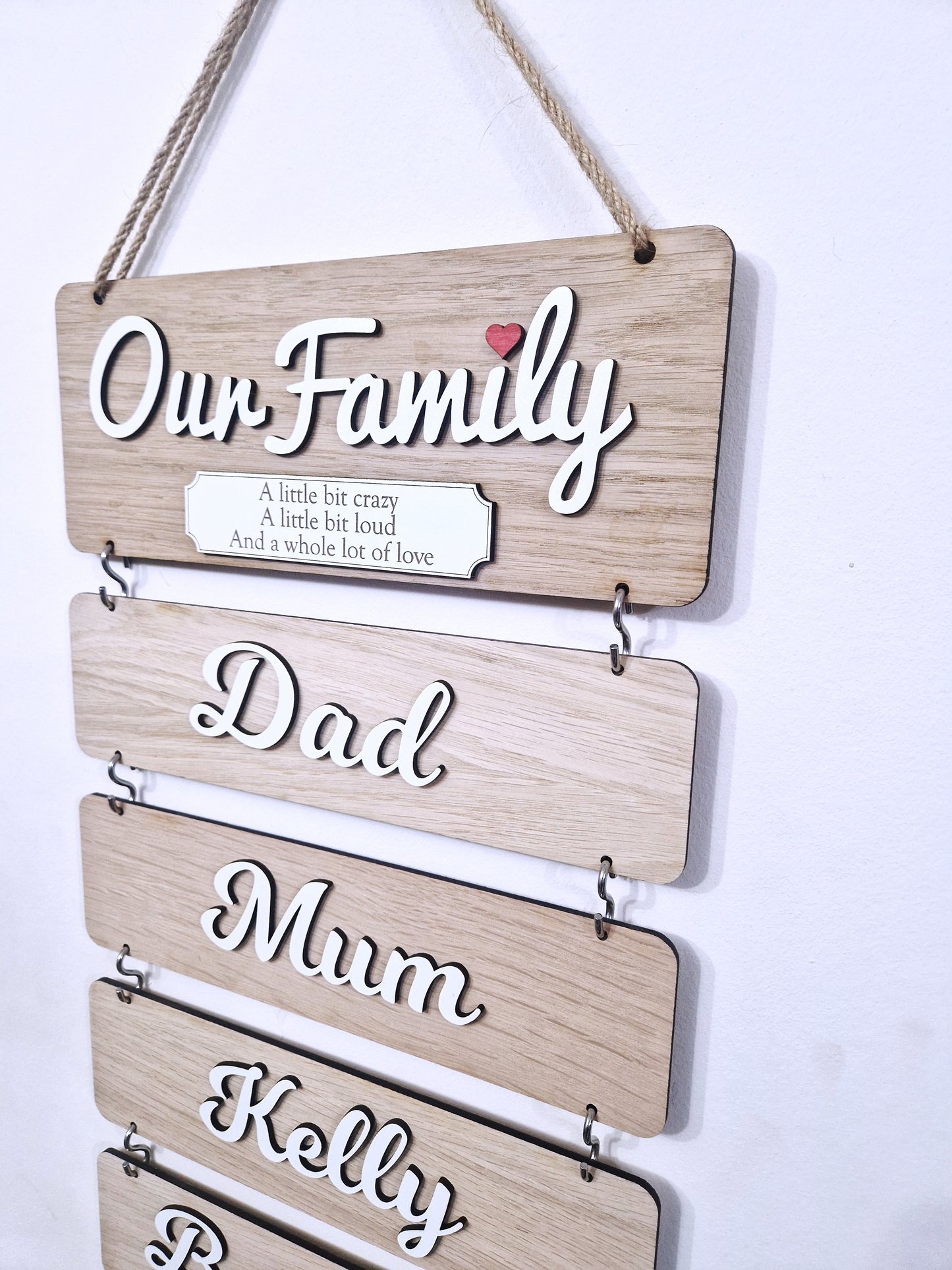 Family hanging wall plaque