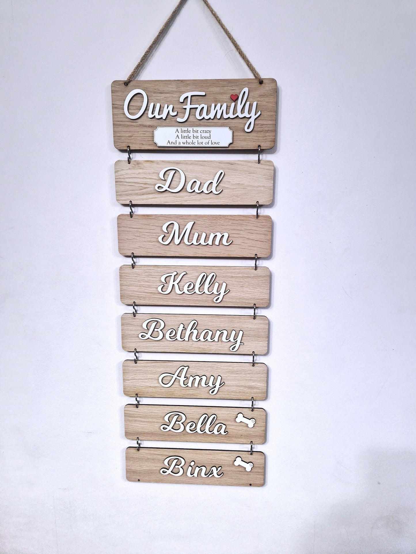 Family hanging wall plaque