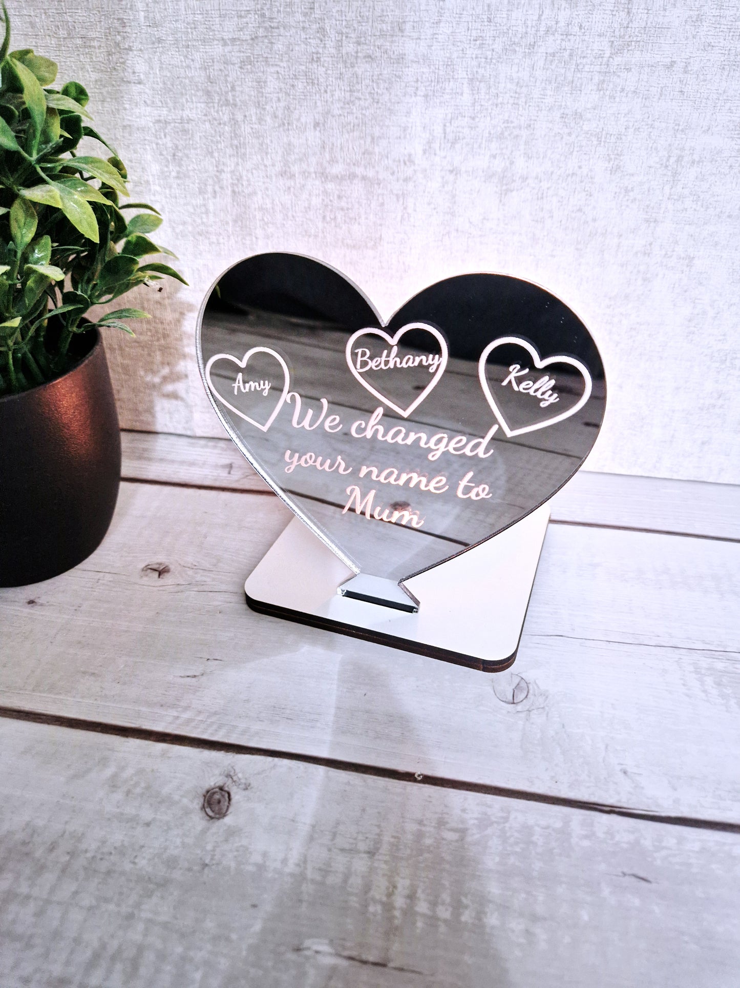 We changed your name Personalised Tea light holder