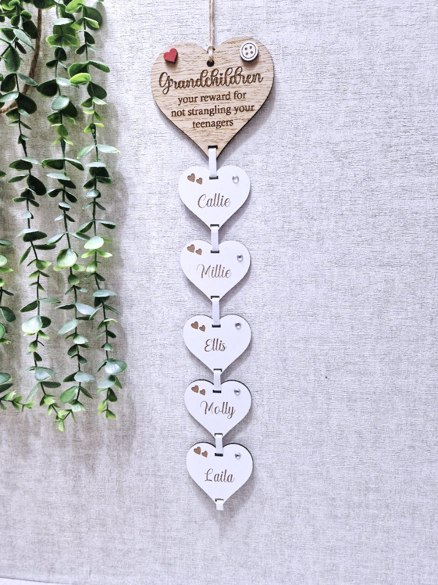 Grandkids hanging wall plaque