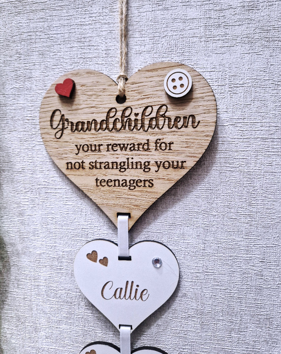 Grandkids hanging wall plaque