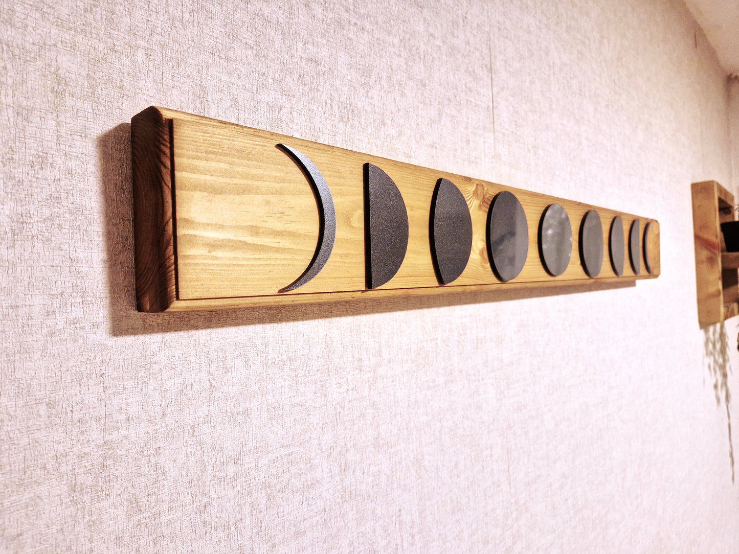 (chunky) Wooden Moon Phase wall decor