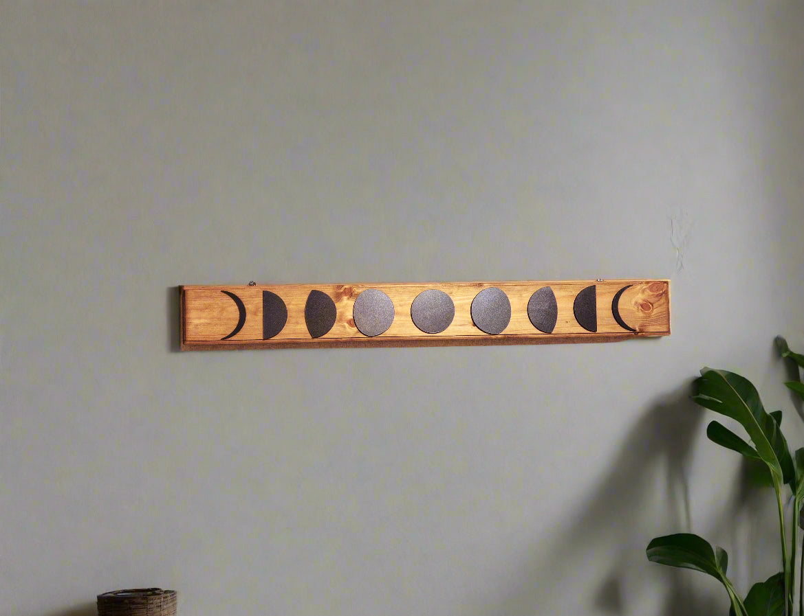 (chunky) Wooden Moon Phase wall decor