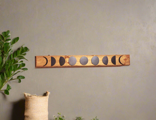 (chunky) Wooden Moon Phase wall decor