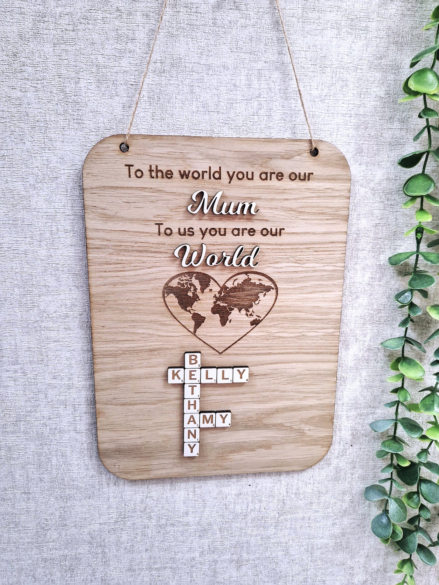 To the world you are our mum, to use you are our world. Mothers day gift