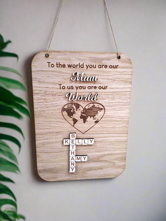 To the world you are our mum, to use you are our world. Mothers day gift