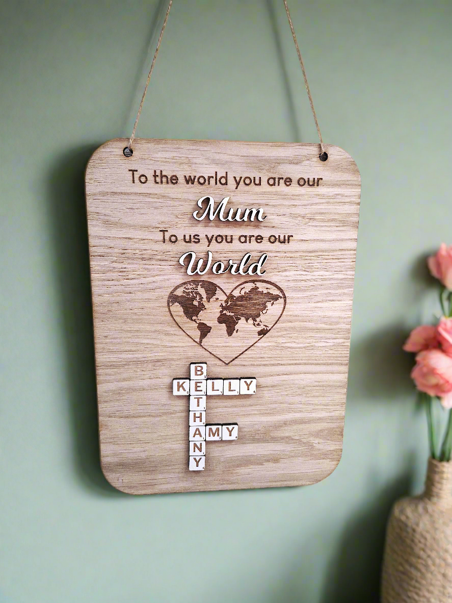 To the world you are our mum, to use you are our world. Mothers day gift