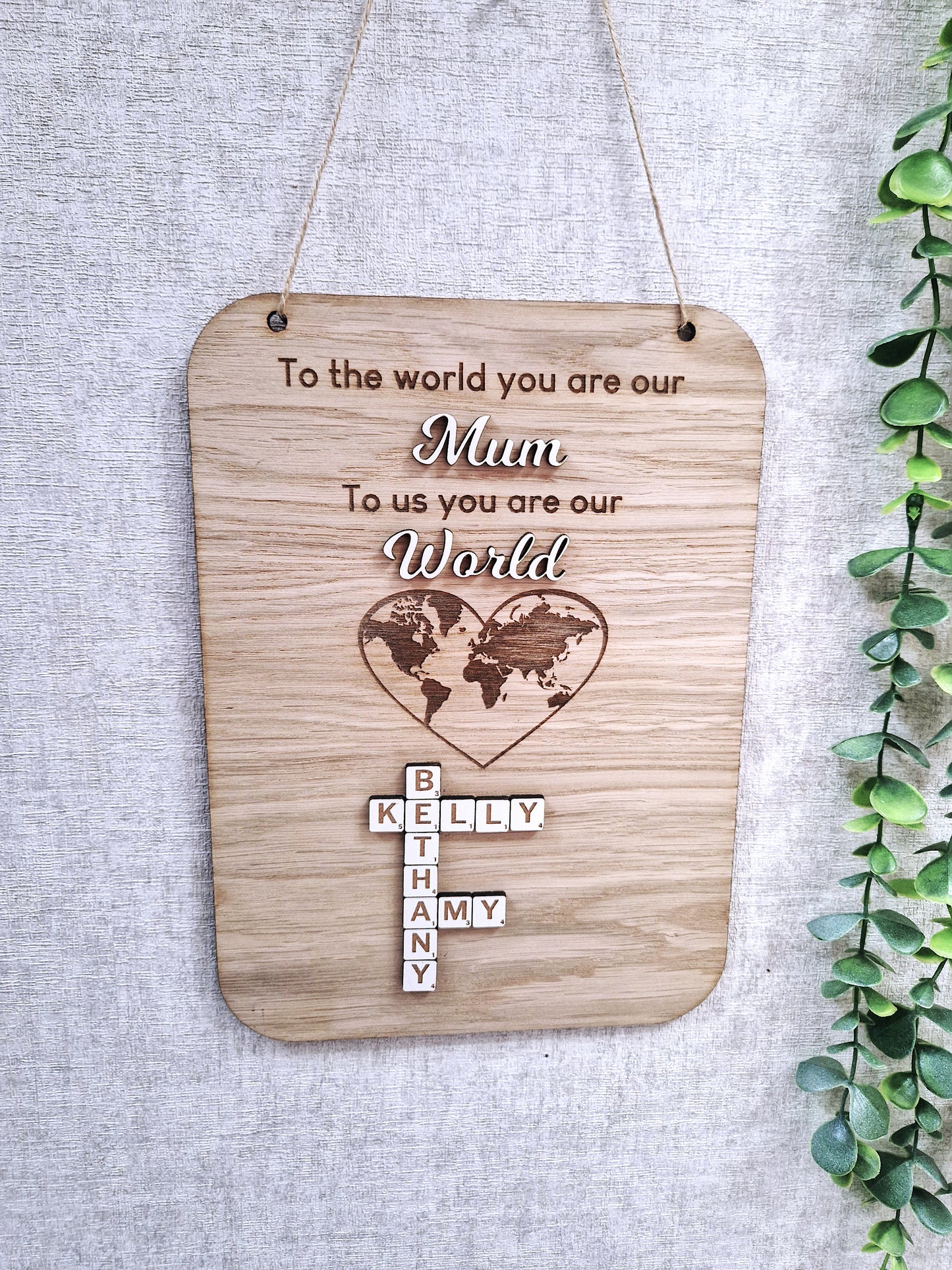 To the world you are our mum, to use you are our world. Mothers day gift