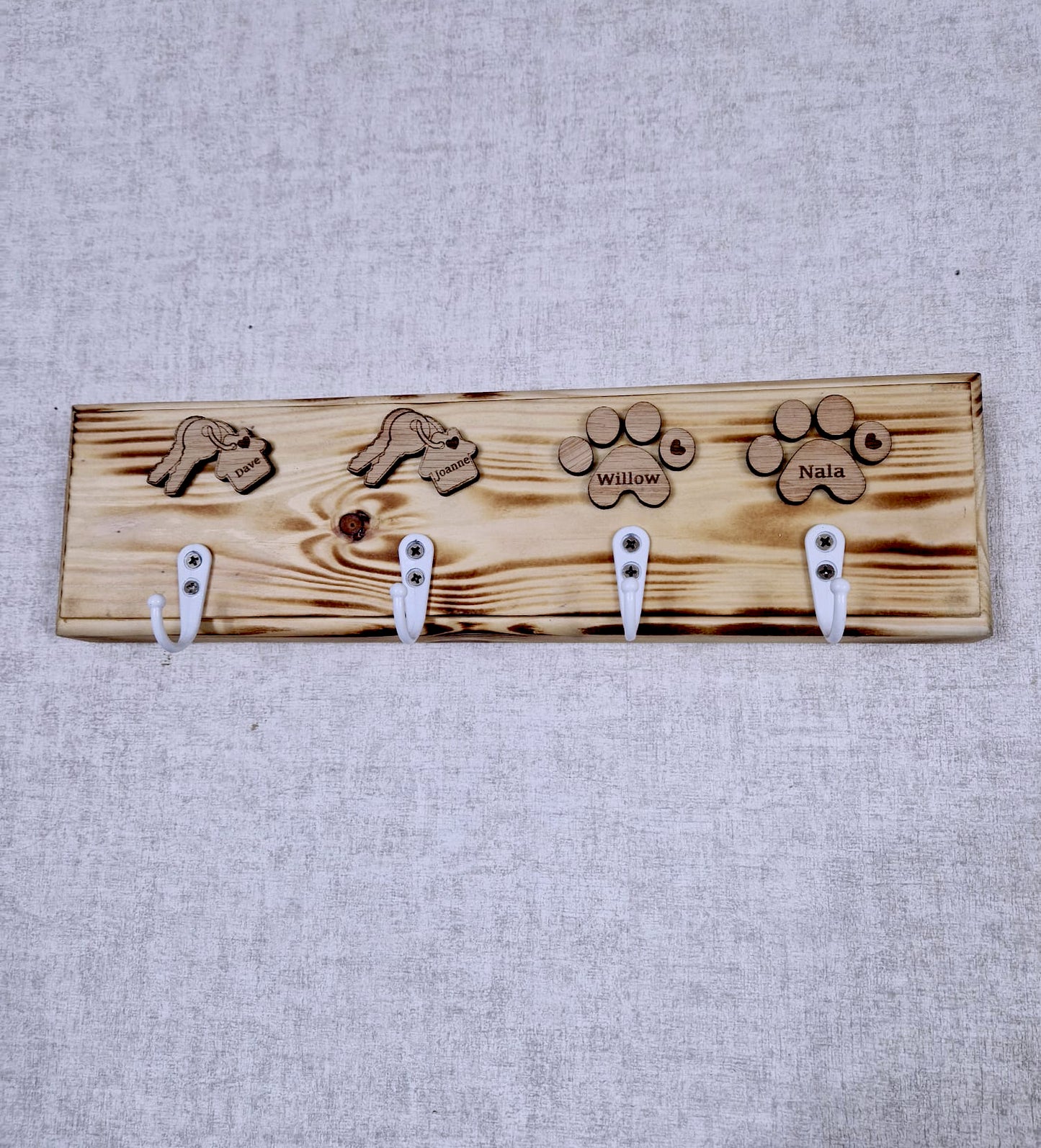 Personalised Chunky key and leash hanger