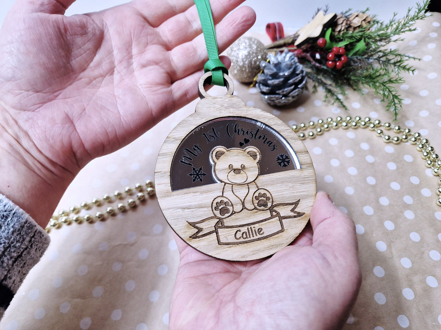 Personalised Bauble for Baby's First Christmas