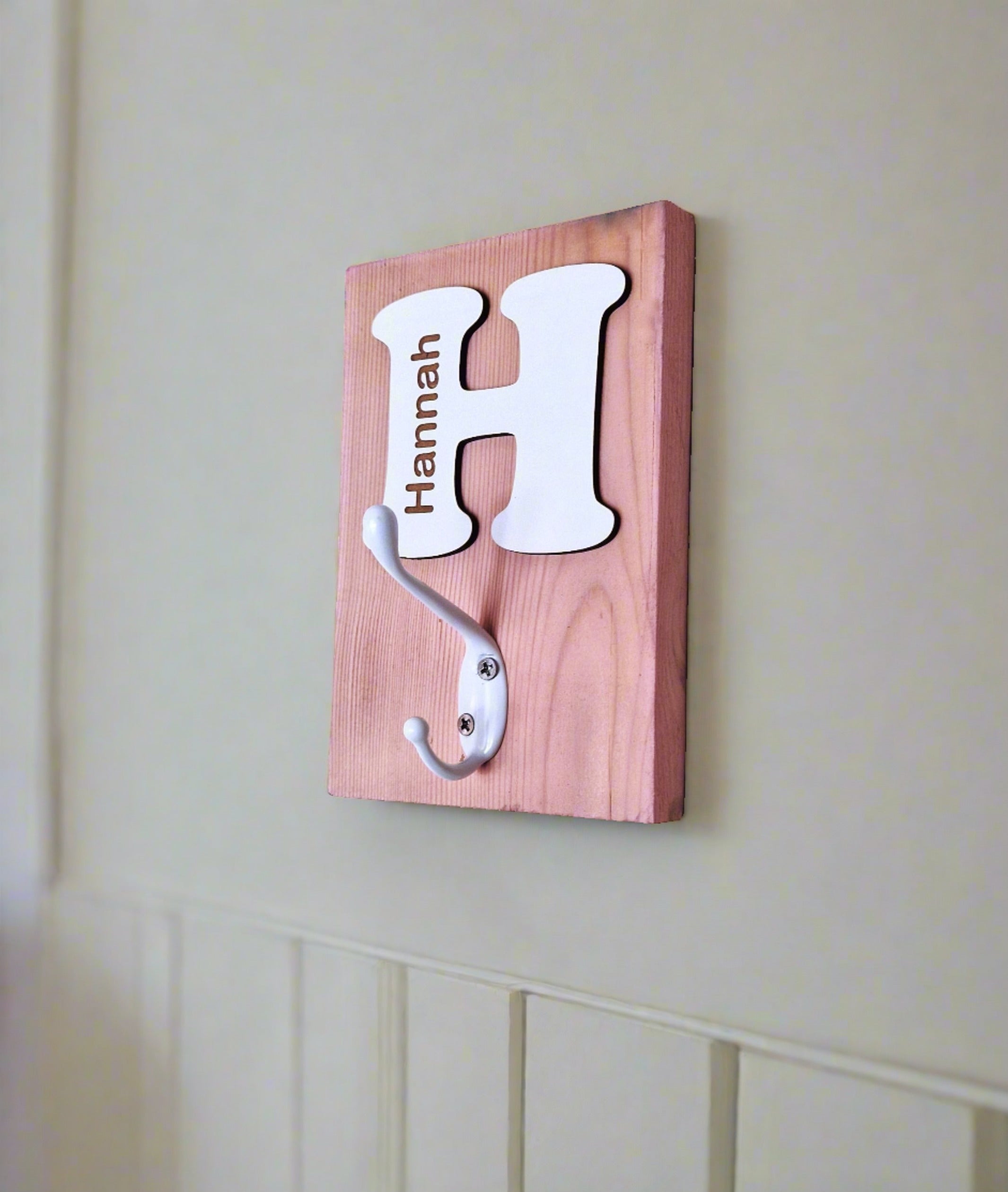 Personalised childrens coat hooks sale