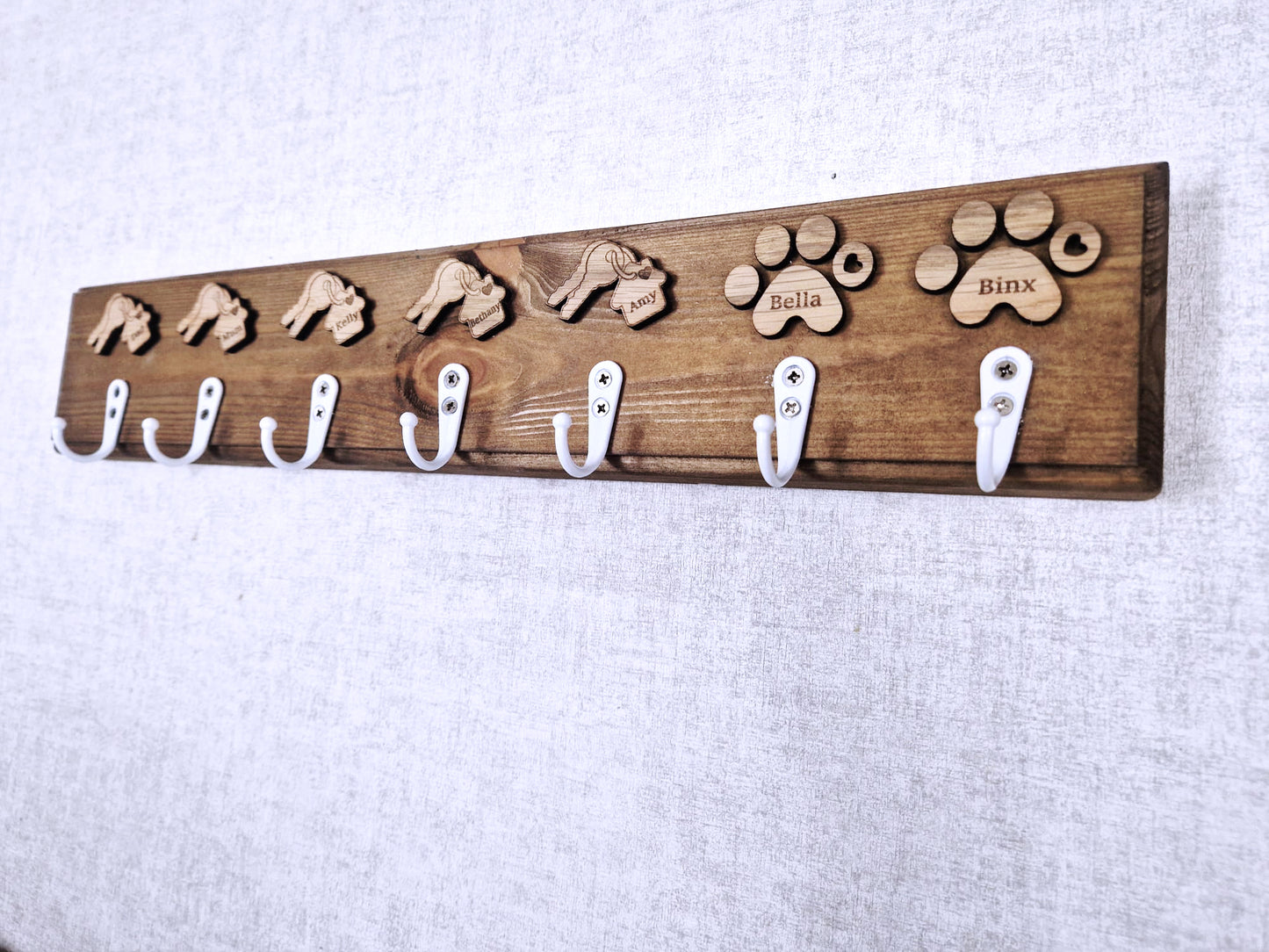 Personalised Chunky key and leash hanger