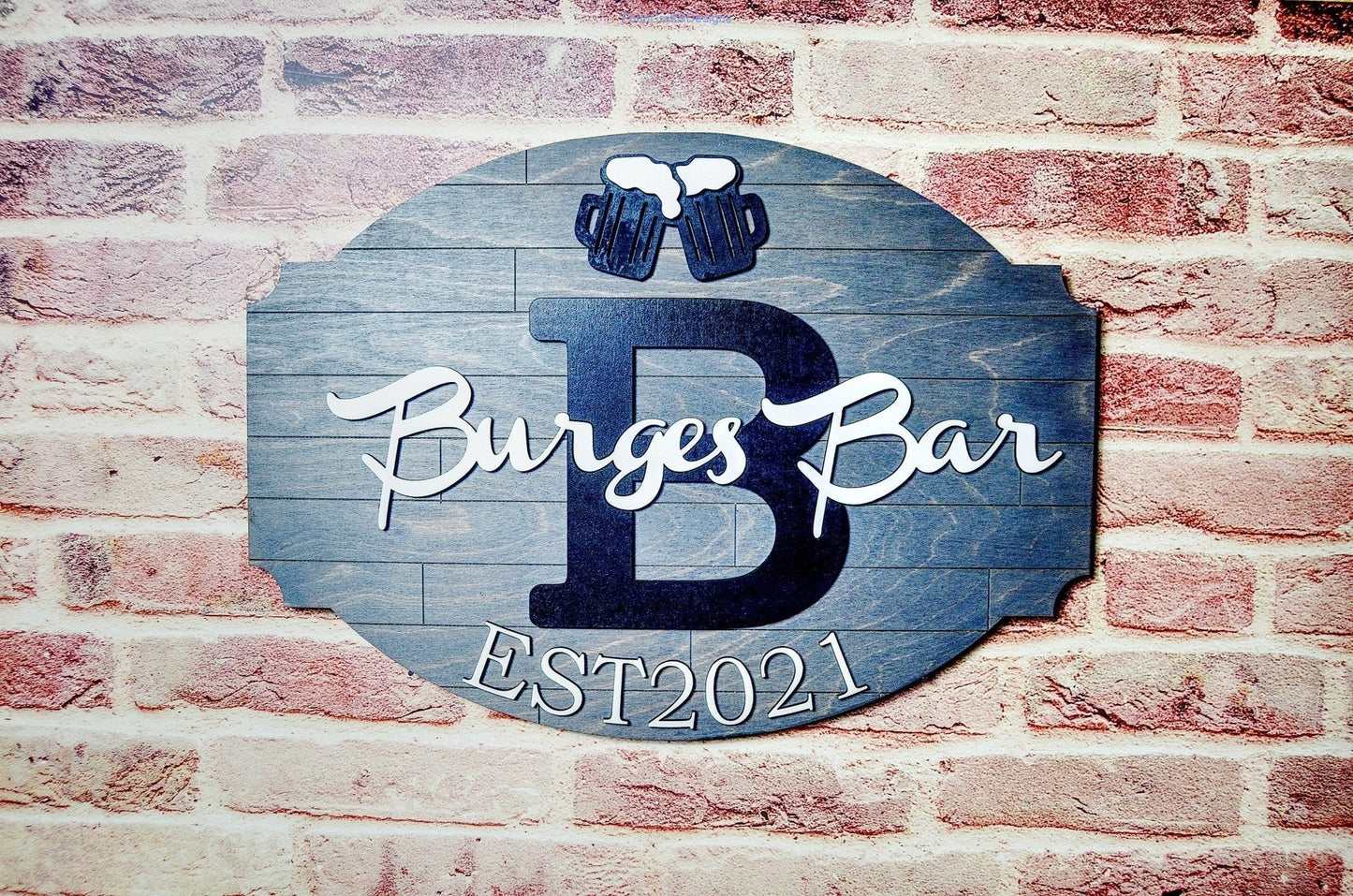 Custom Name Bar Sign-Forth Craft and Designs