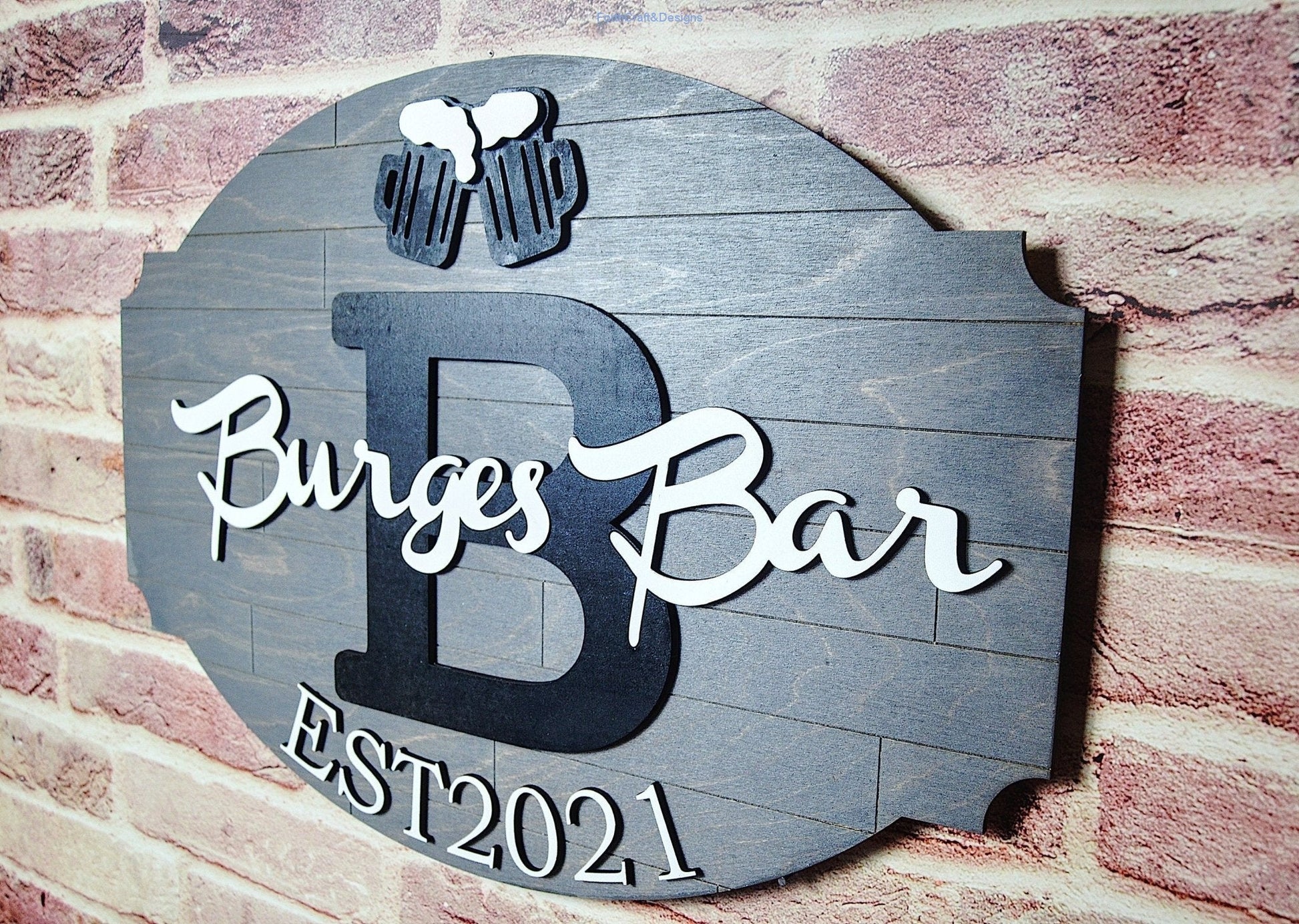 Custom Name Bar Sign-Forth Craft and Designs