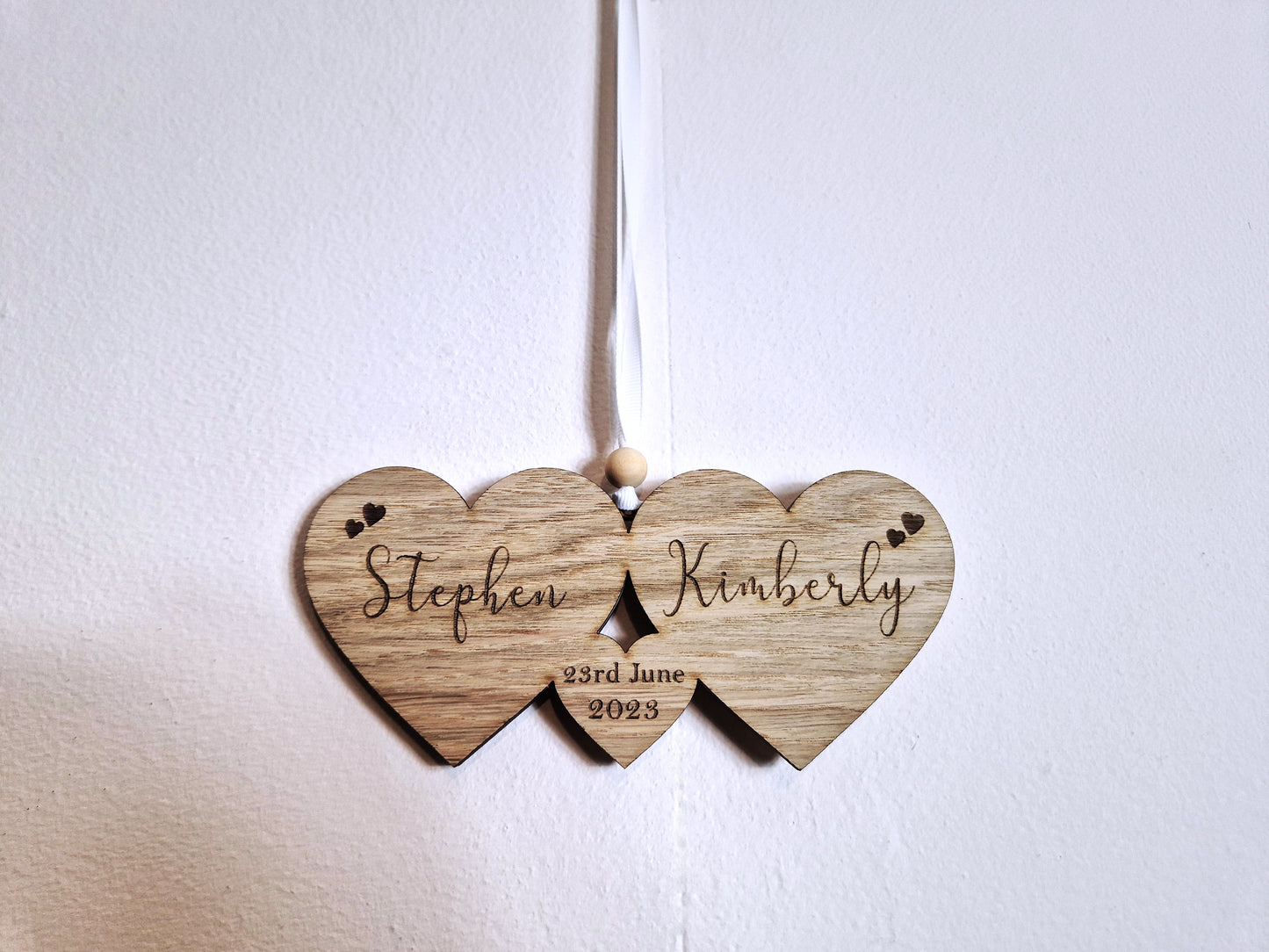 Personalised wedding heart gift