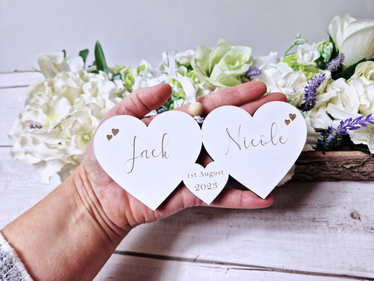 Personalised wedding heart gift