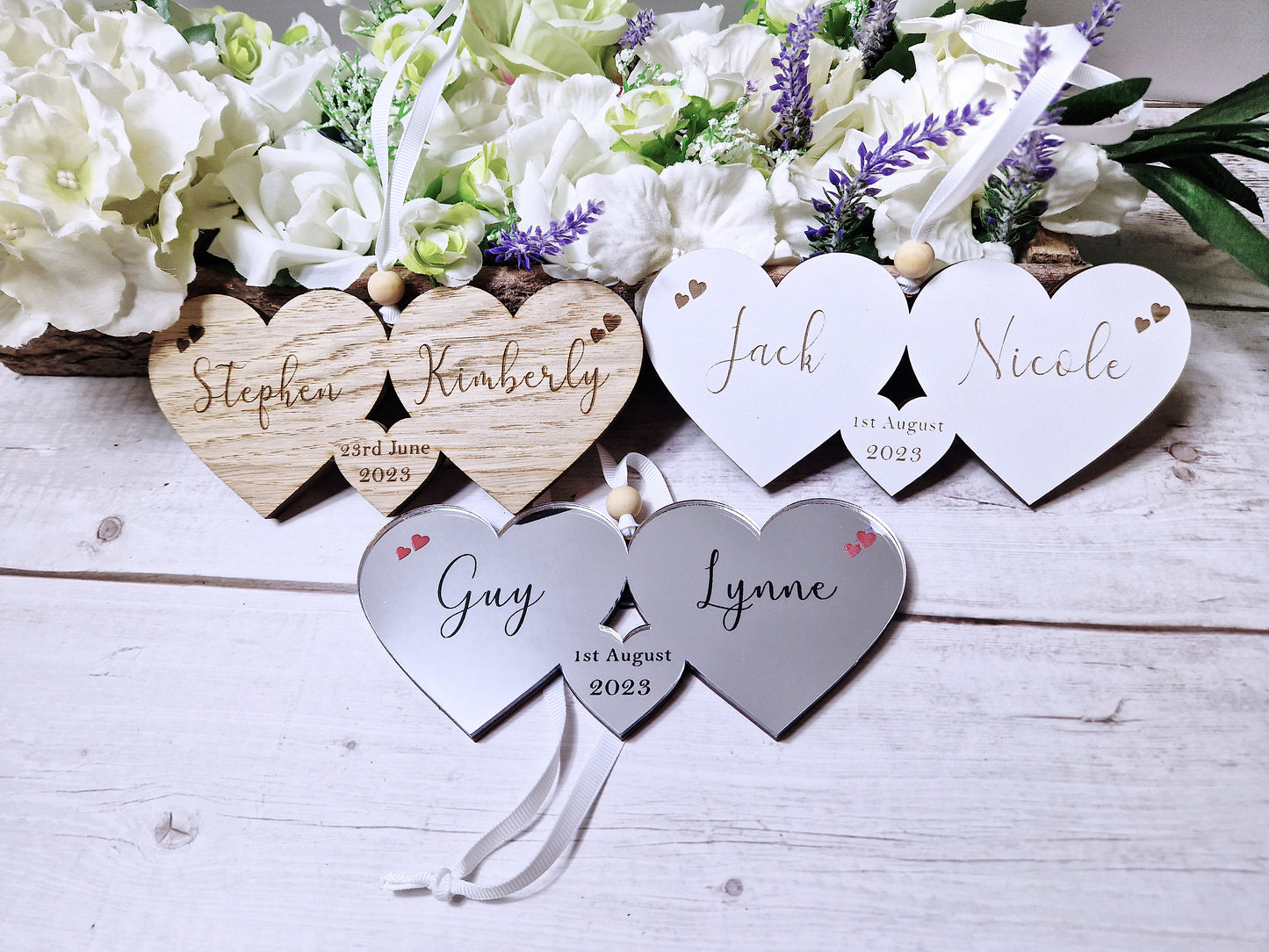 Personalised wedding heart gift