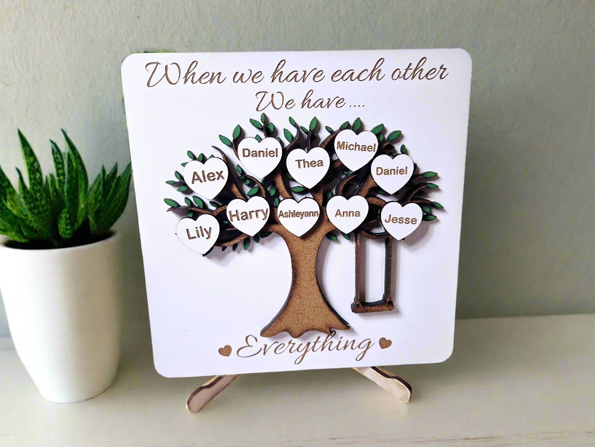 Personalised wooden  Family Tree