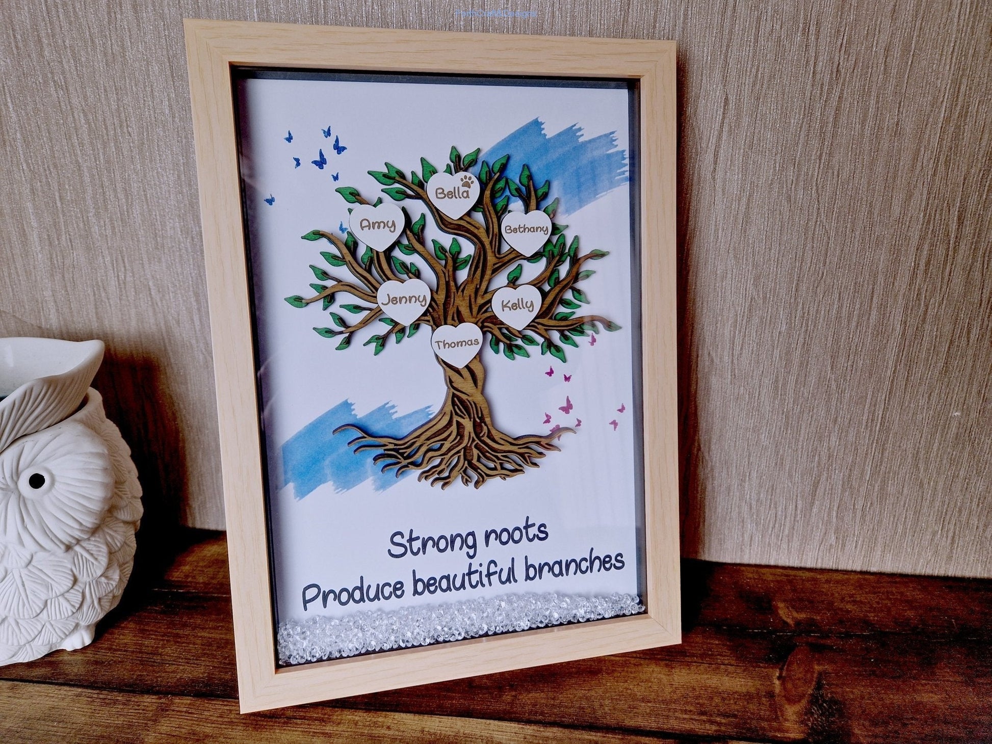 Framed Family Tree Picture Frame,-Forth Craft and Designs