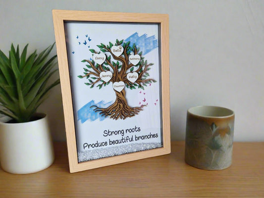 Framed Family Tree Picture Frame,-Forth Craft and Designs