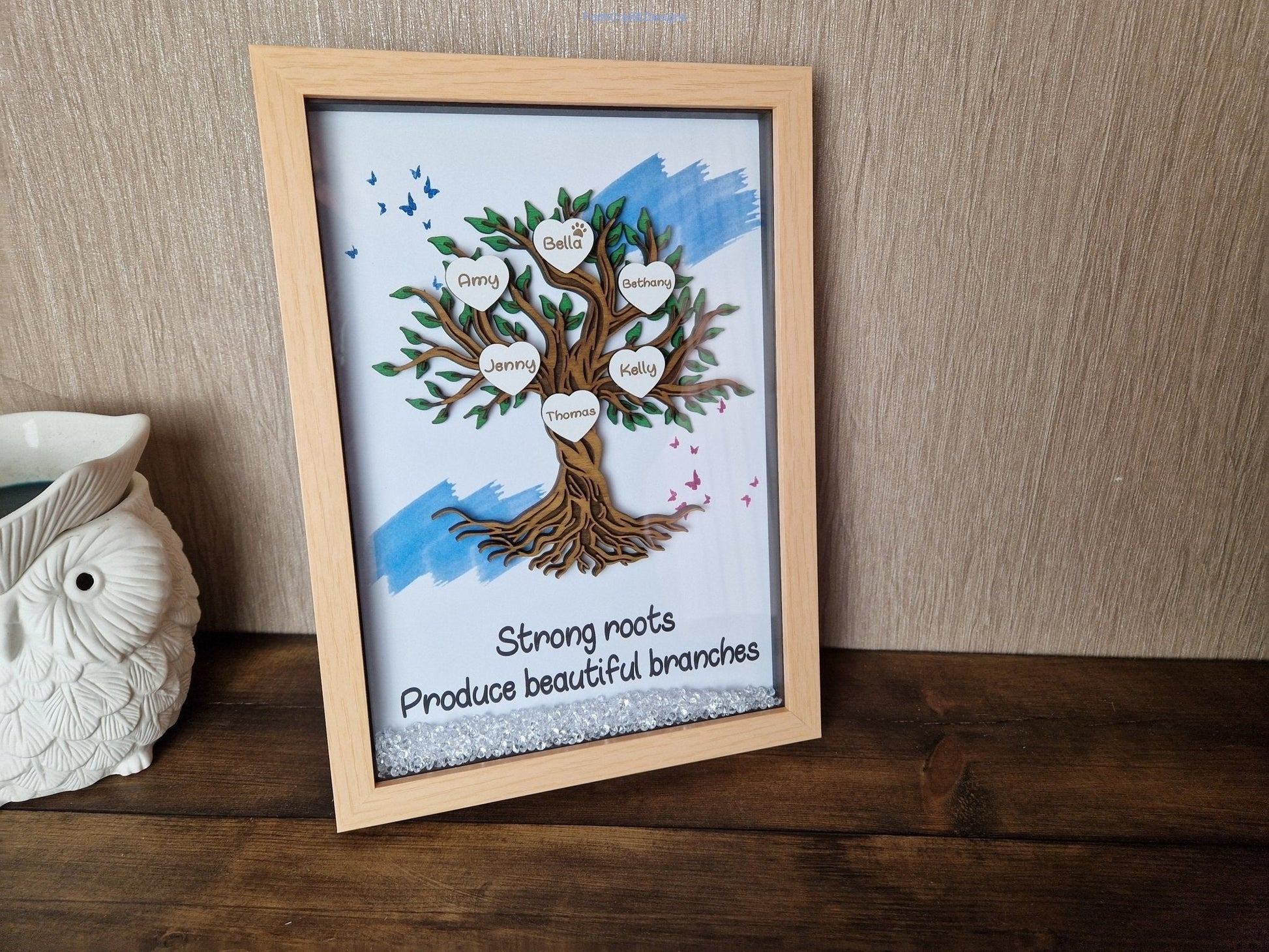 Framed Family Tree Picture Frame,-Forth Craft and Designs