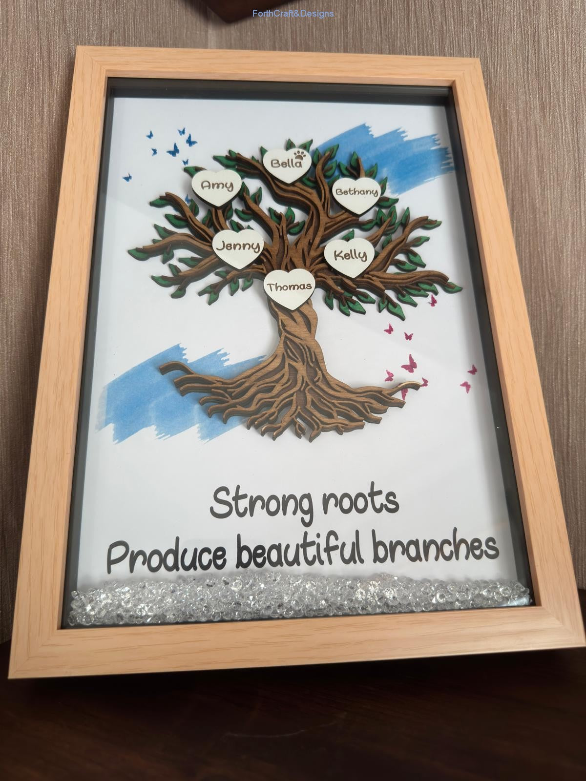 Framed Family Tree Picture Frame,-Forth Craft and Designs