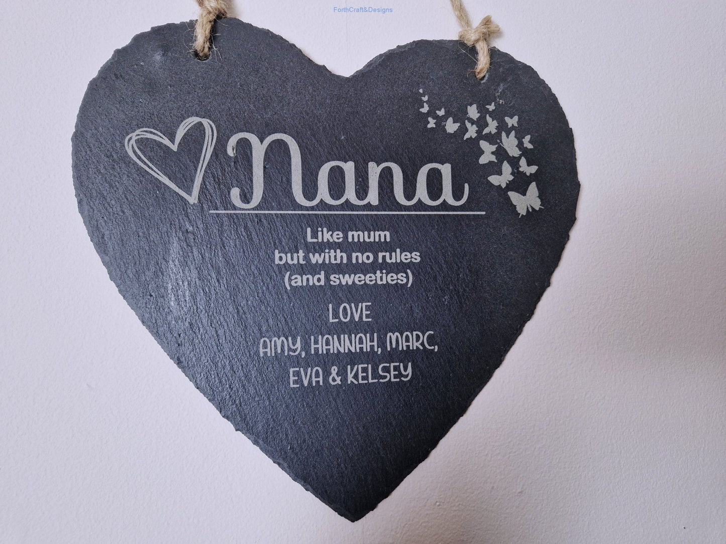 Grandma slate heart gift-Forth Craft and Designs