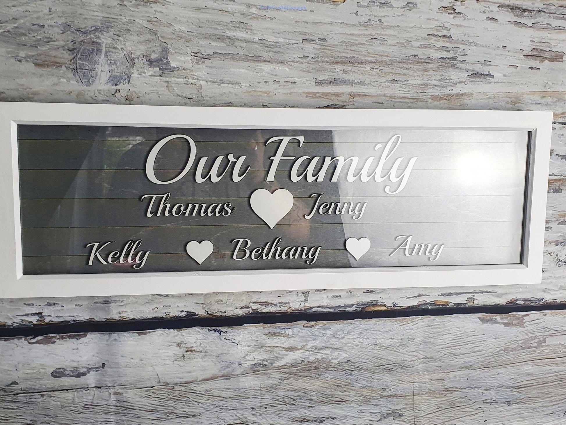 Personalised 'Our Family' Wall Plaque Sign