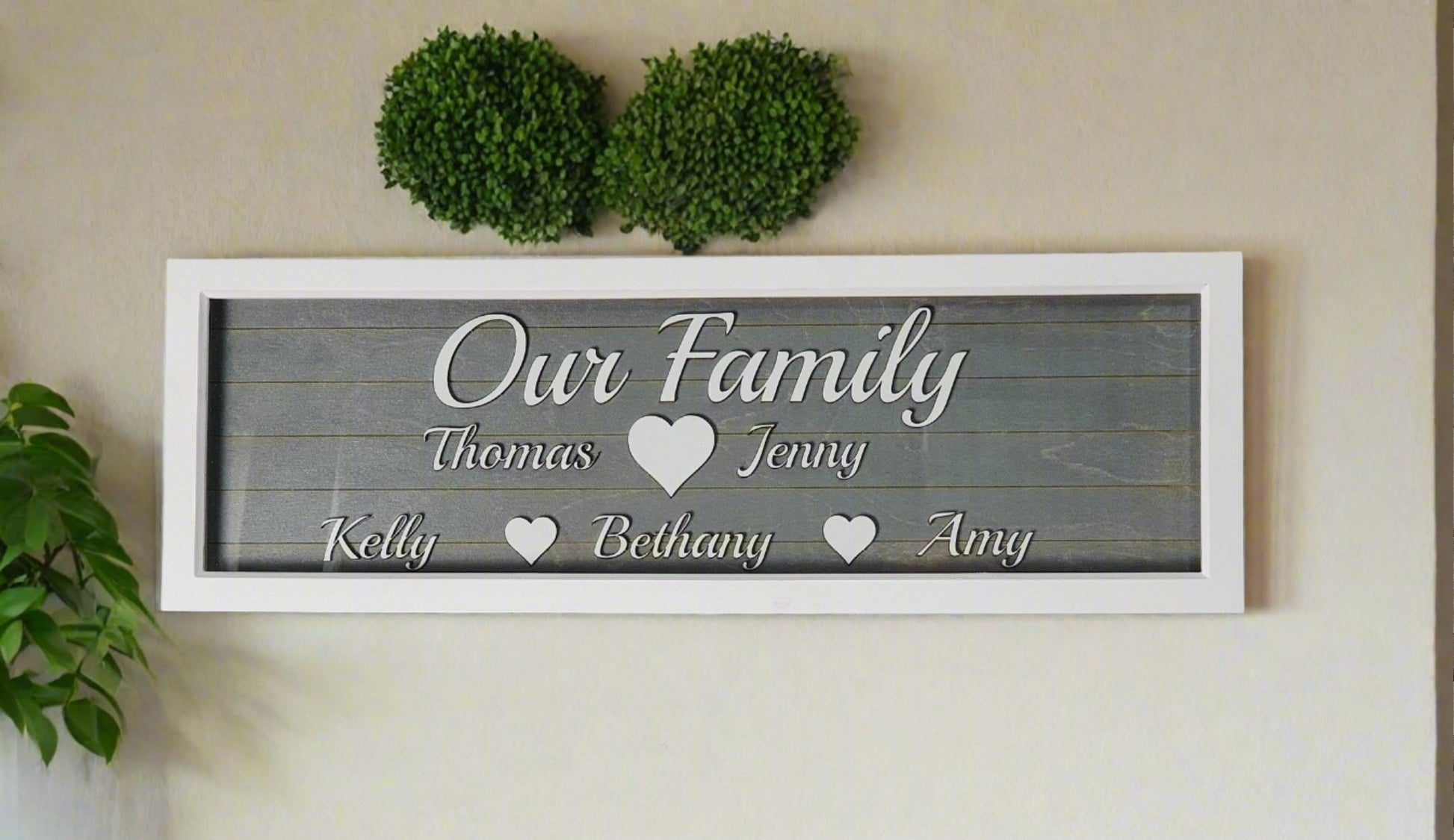 Large Personalised our family framed picture.-Forth Craft and Designs