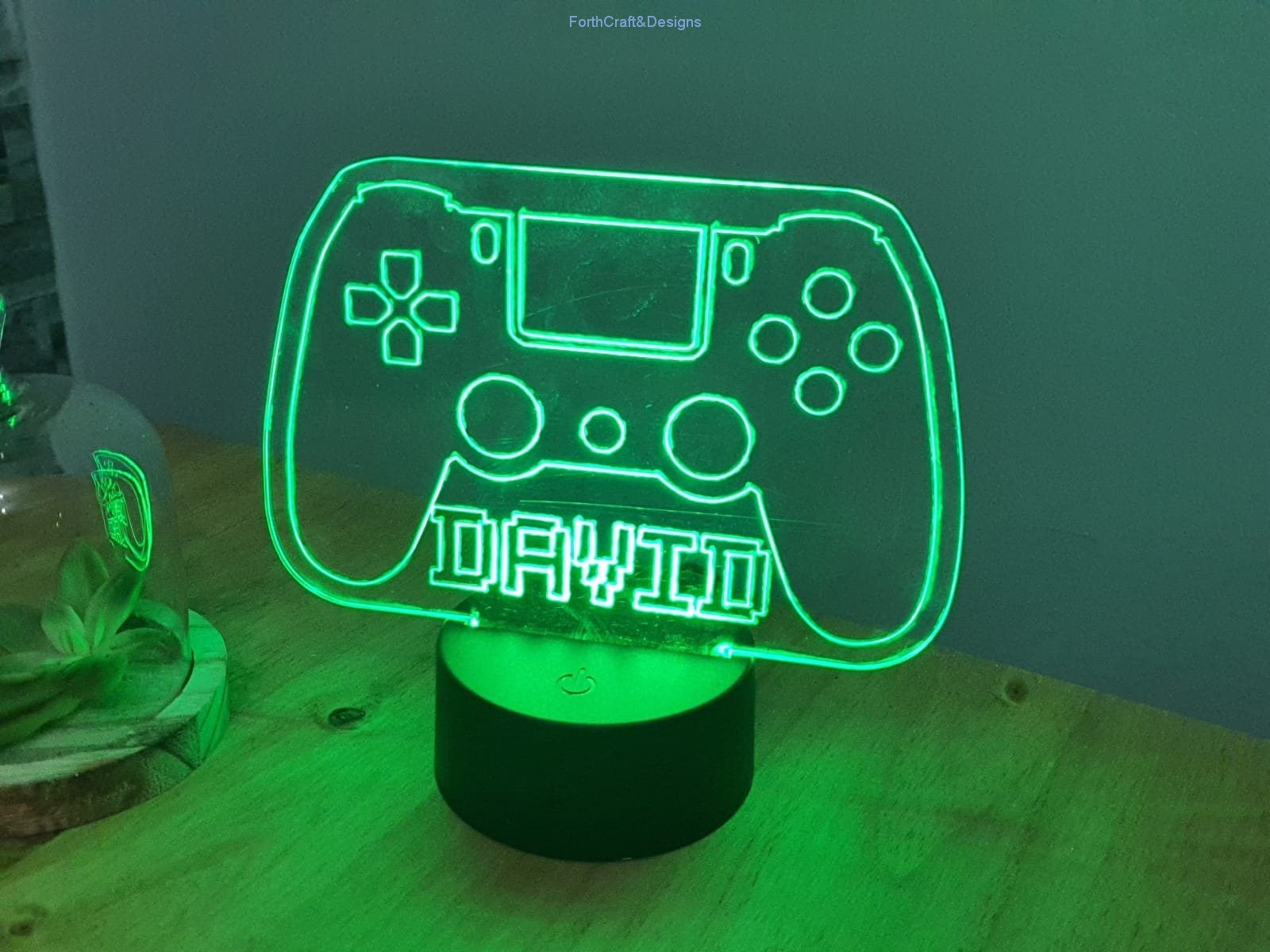 LED Name Night Light, Personalized Video Game Controller Neon Sign-Forth Craft and Designs