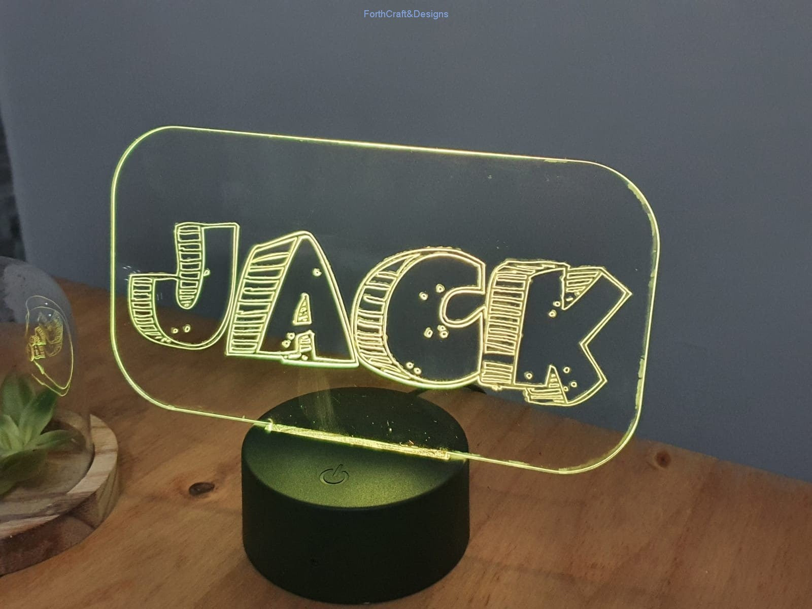 LED night light , personalised sign, custom light-Forth Craft and Designs