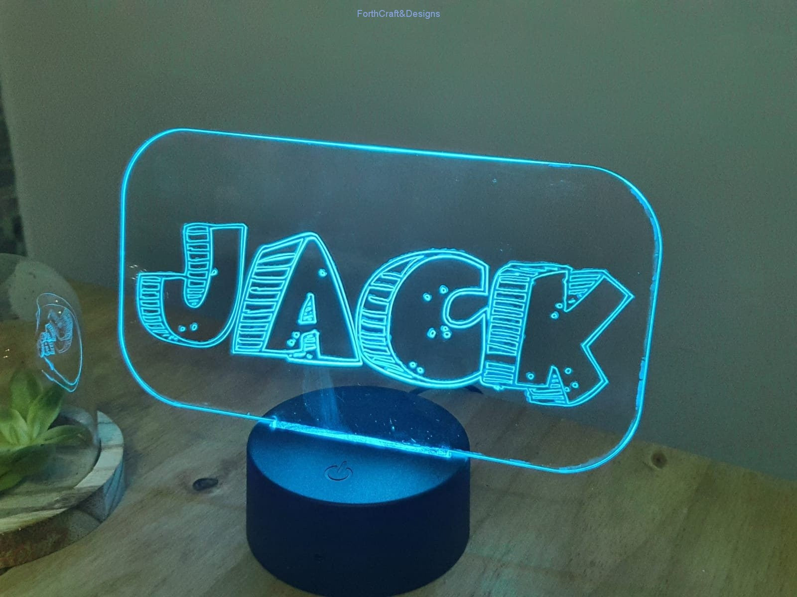 LED night light , personalised sign, custom light-Forth Craft and Designs