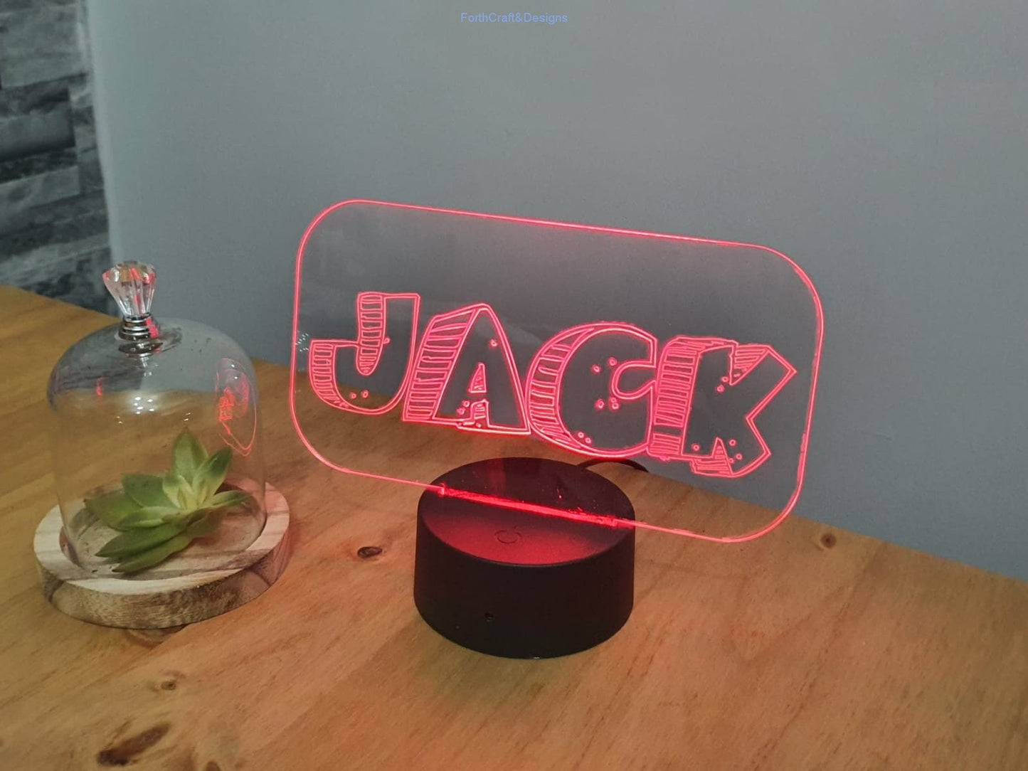 LED night light , personalised sign, custom light-Forth Craft and Designs