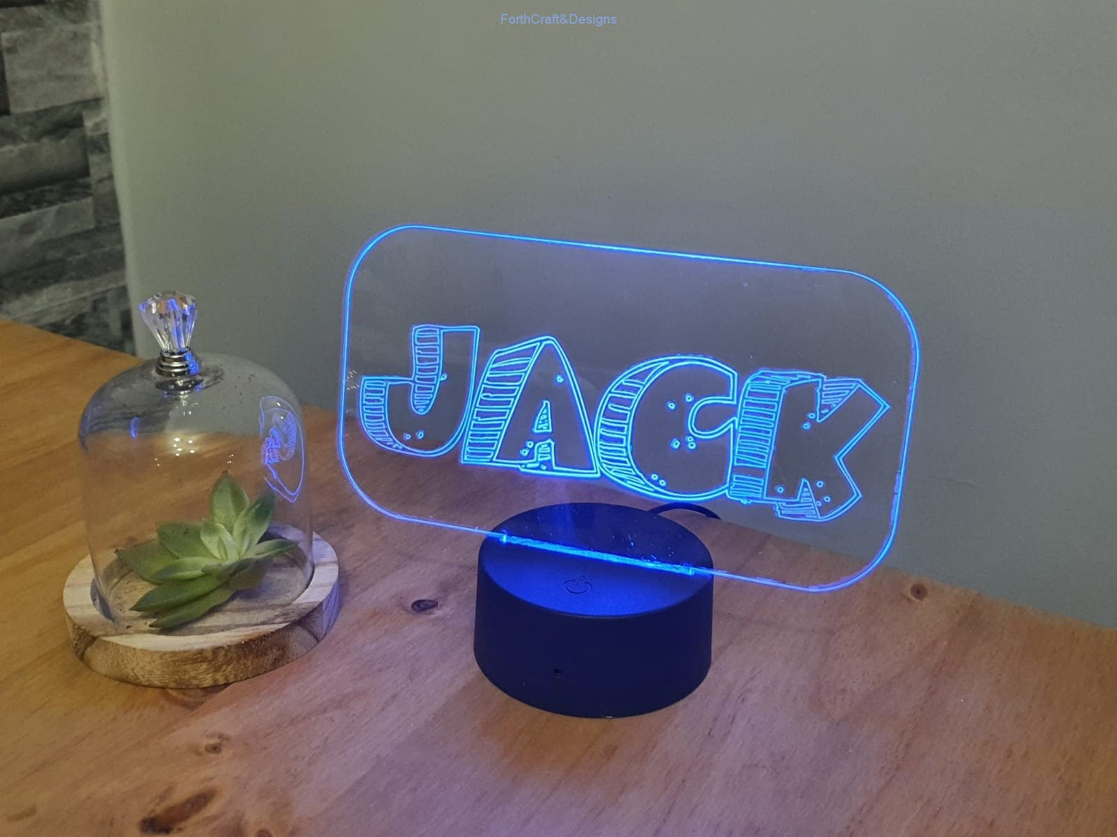 LED night light , personalised sign, custom light-Forth Craft and Designs