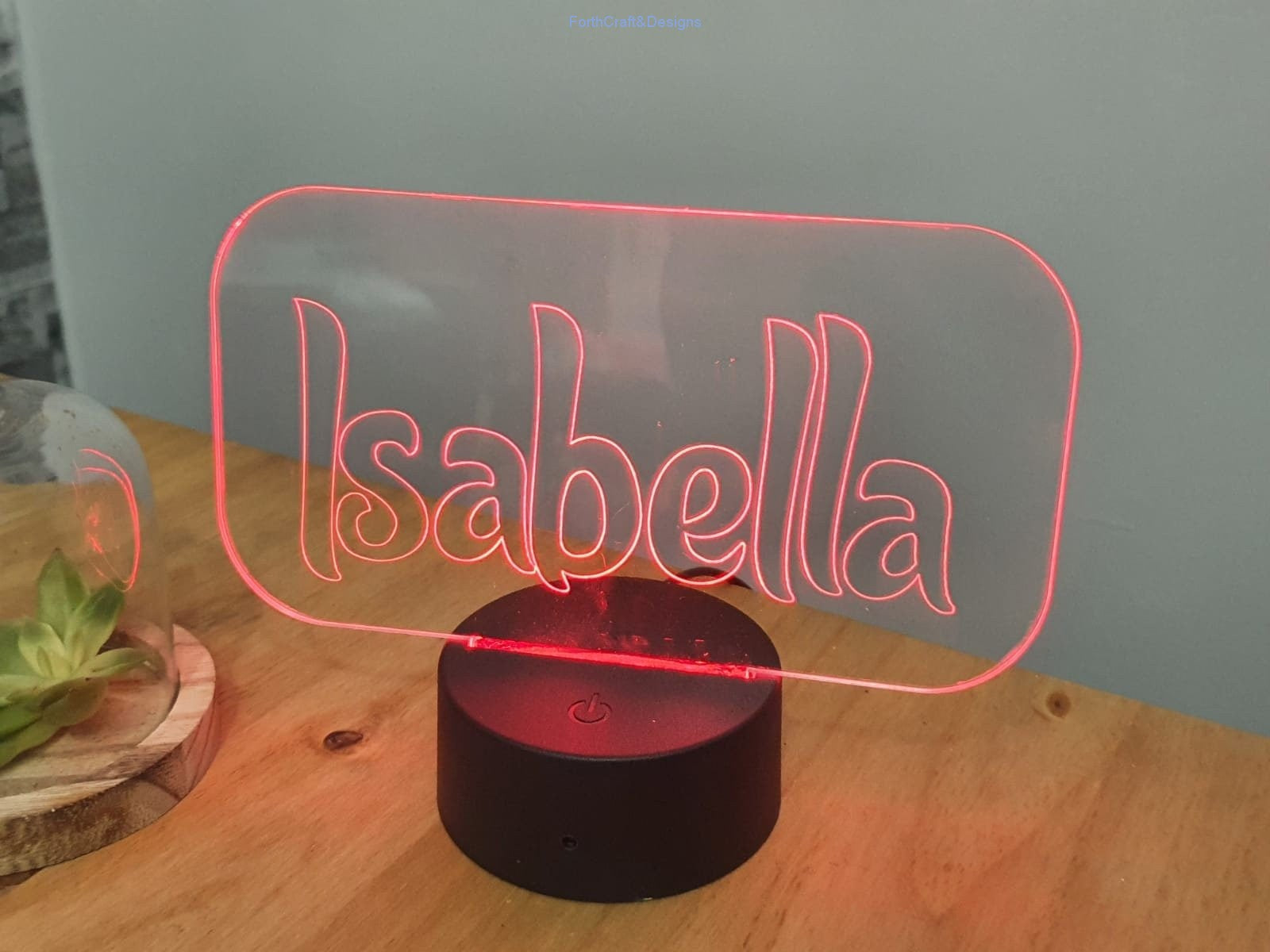 LED night light , personalised sign, custom light, neon sign custom light,-Forth Craft and Designs