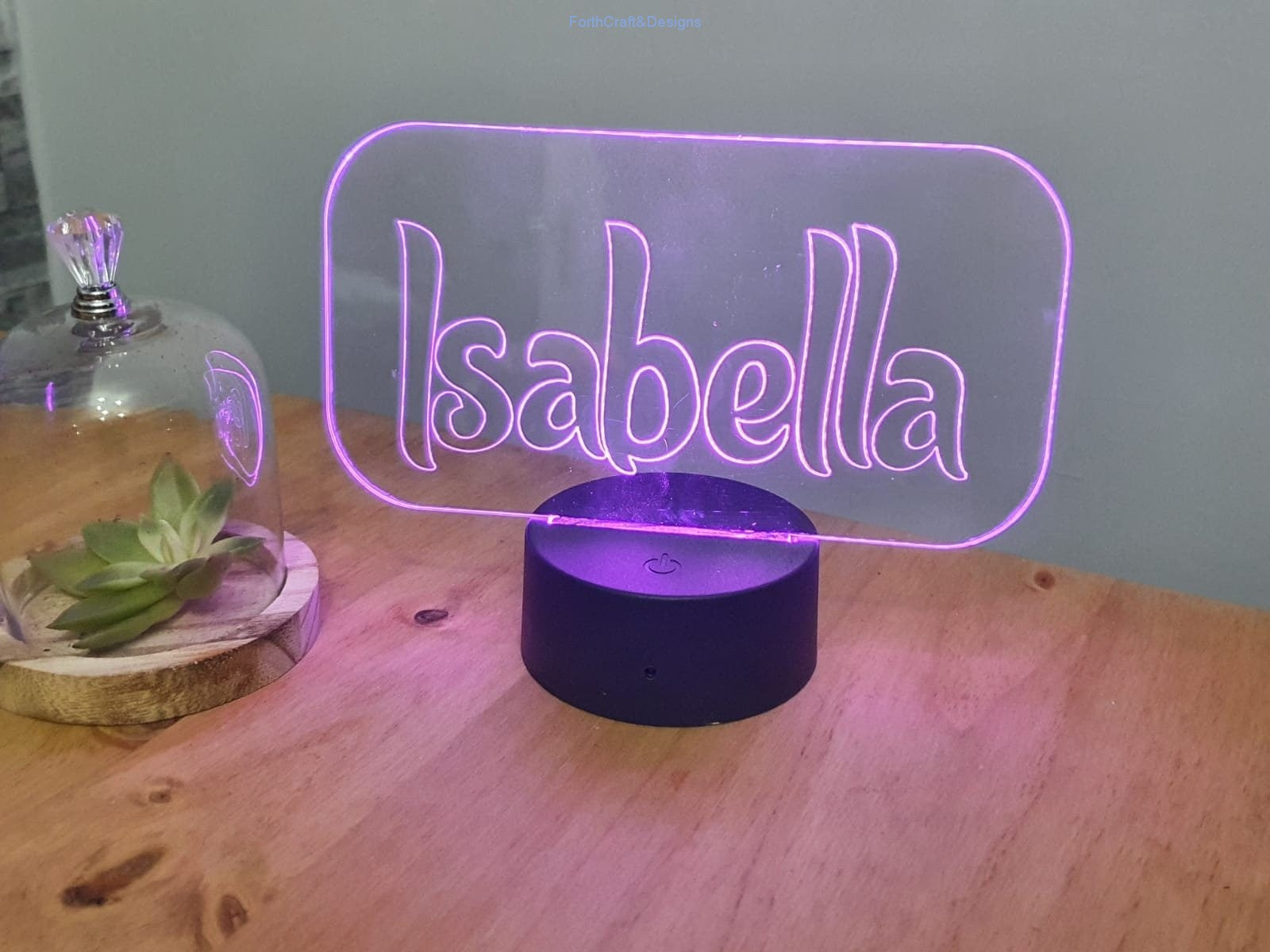 LED night light , personalised sign, custom light, neon sign custom light,-Forth Craft and Designs