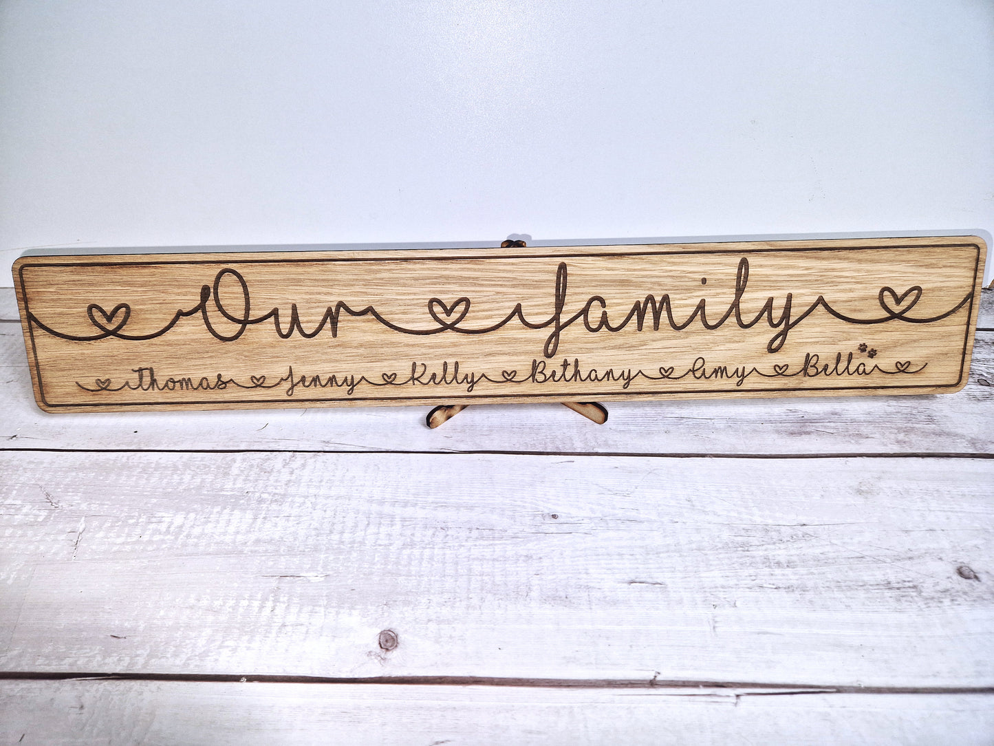 Personalised "our family" sign