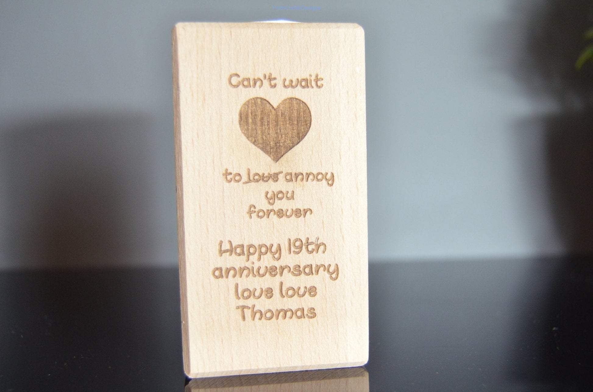 Personalised Anniversary tea light holder-Forth Craft and Designs