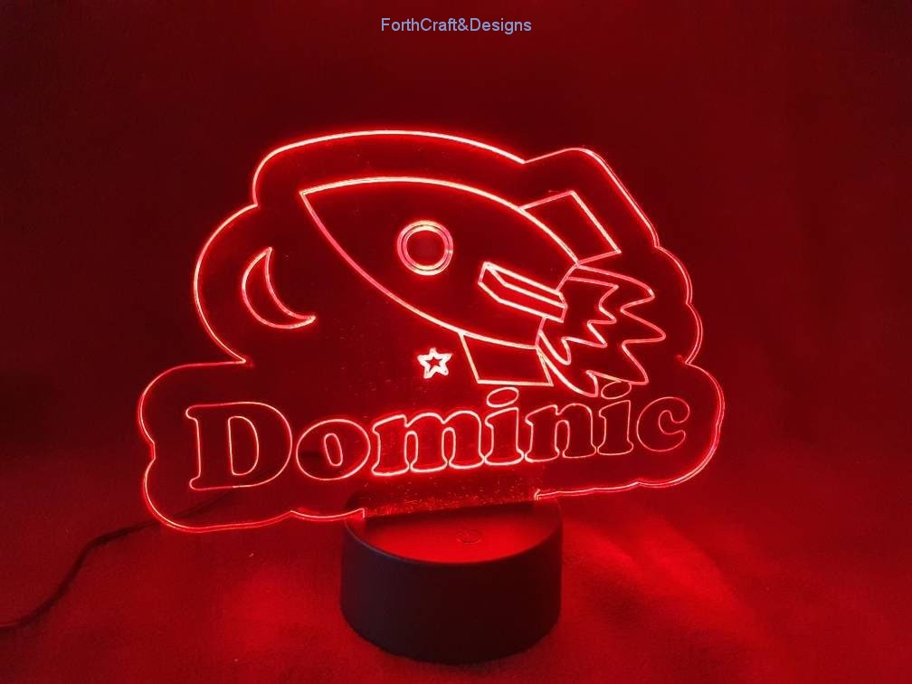 personalised engraved Led  night light,-Forth Craft and Designs