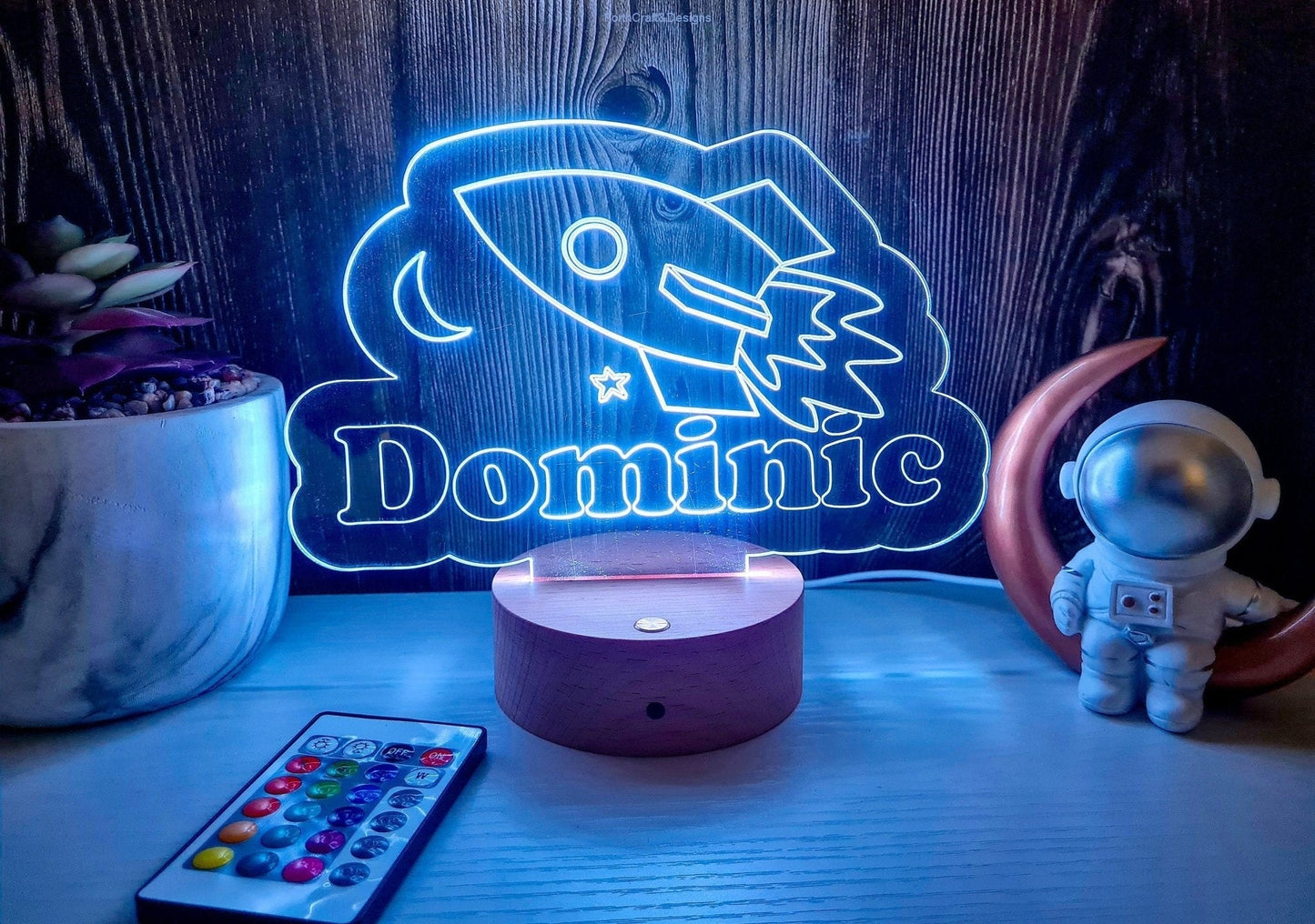 personalised engraved Led  night light,-Forth Craft and Designs