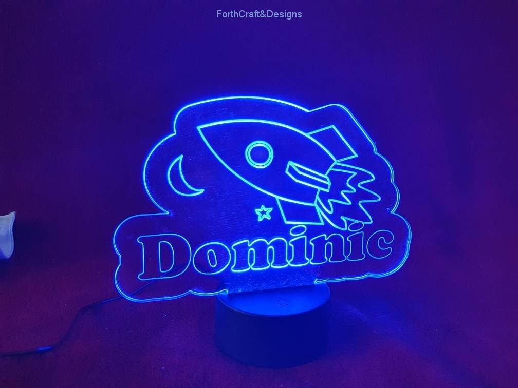 personalised engraved Led  night light,-Forth Craft and Designs