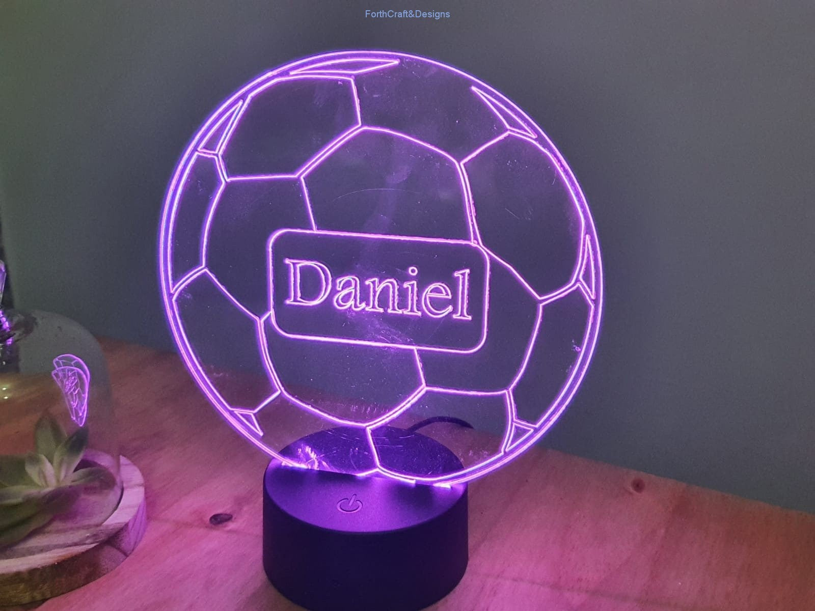 Personalised football Led  Night light-Forth Craft and Designs