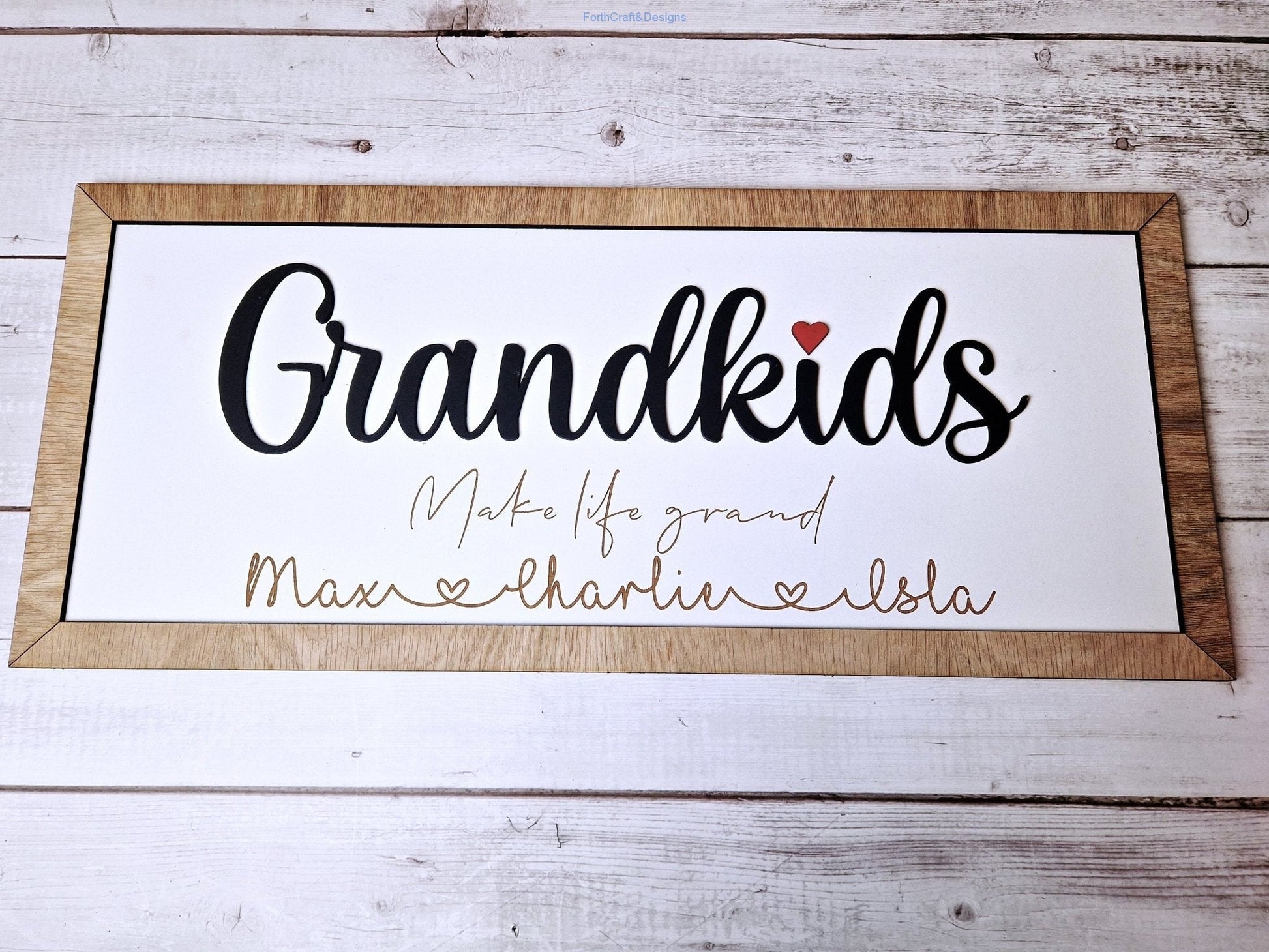 Personalised Grandkids sign-Forth Craft and Designs