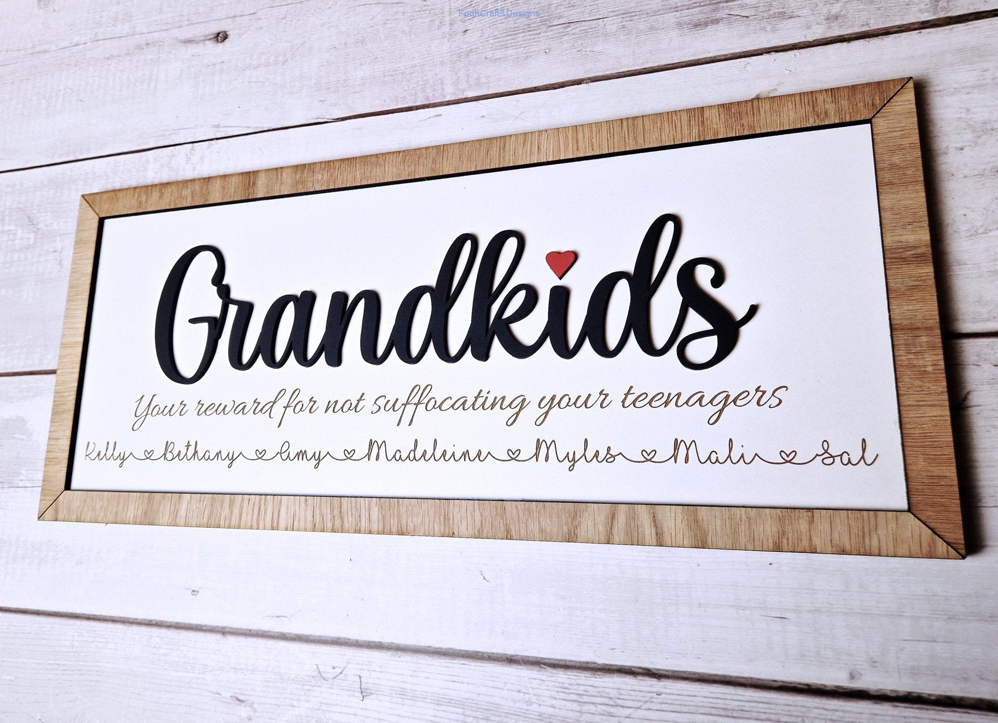 Personalised Grandkids sign-Forth Craft and Designs