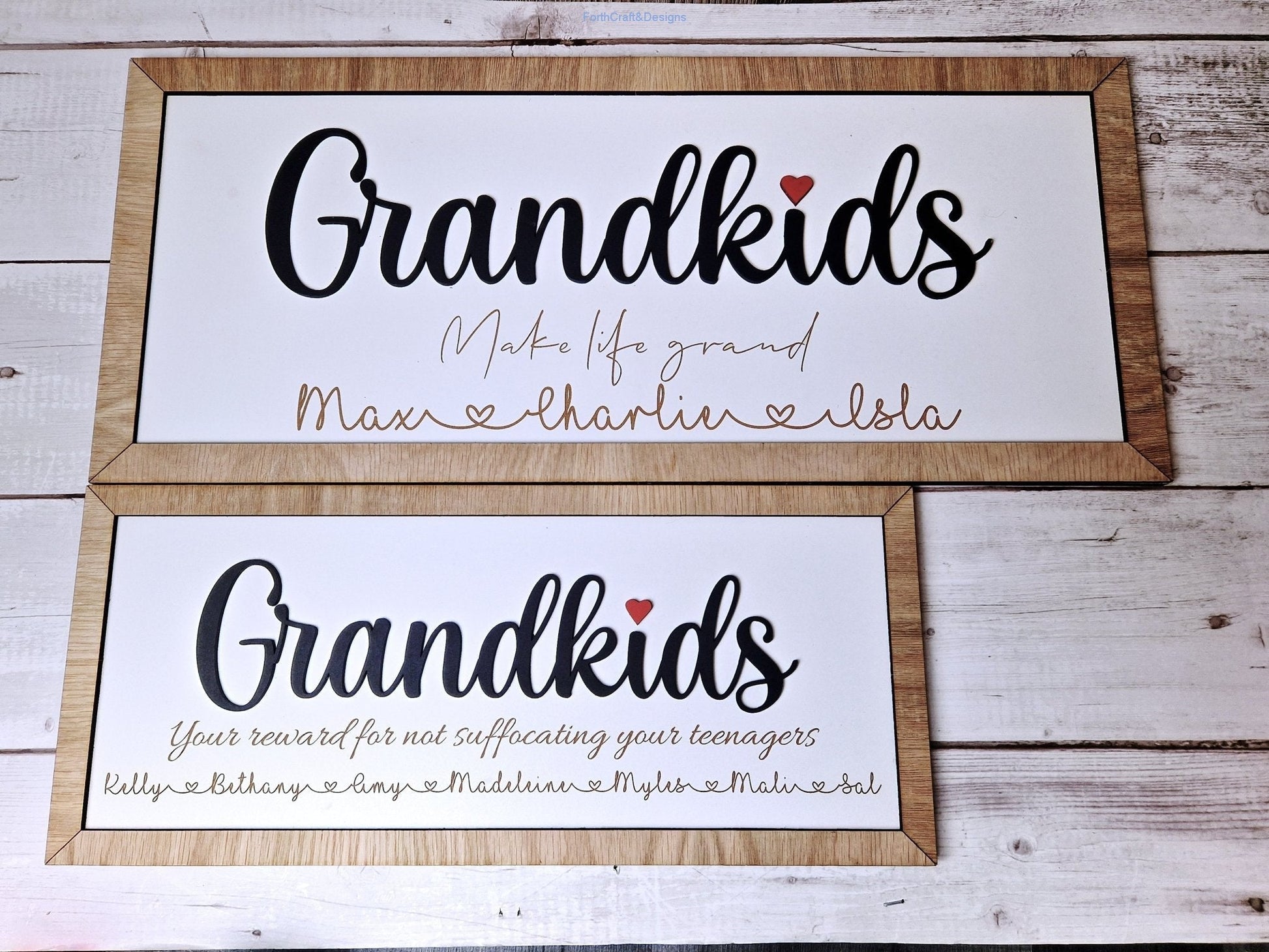 Personalised Grandkids sign-Forth Craft and Designs