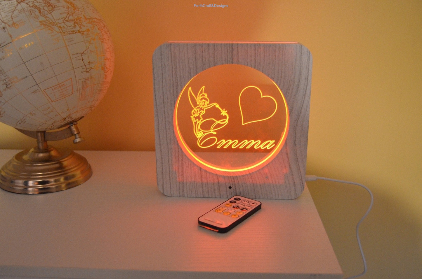 Personalised LED night light-Forth Craft and Designs