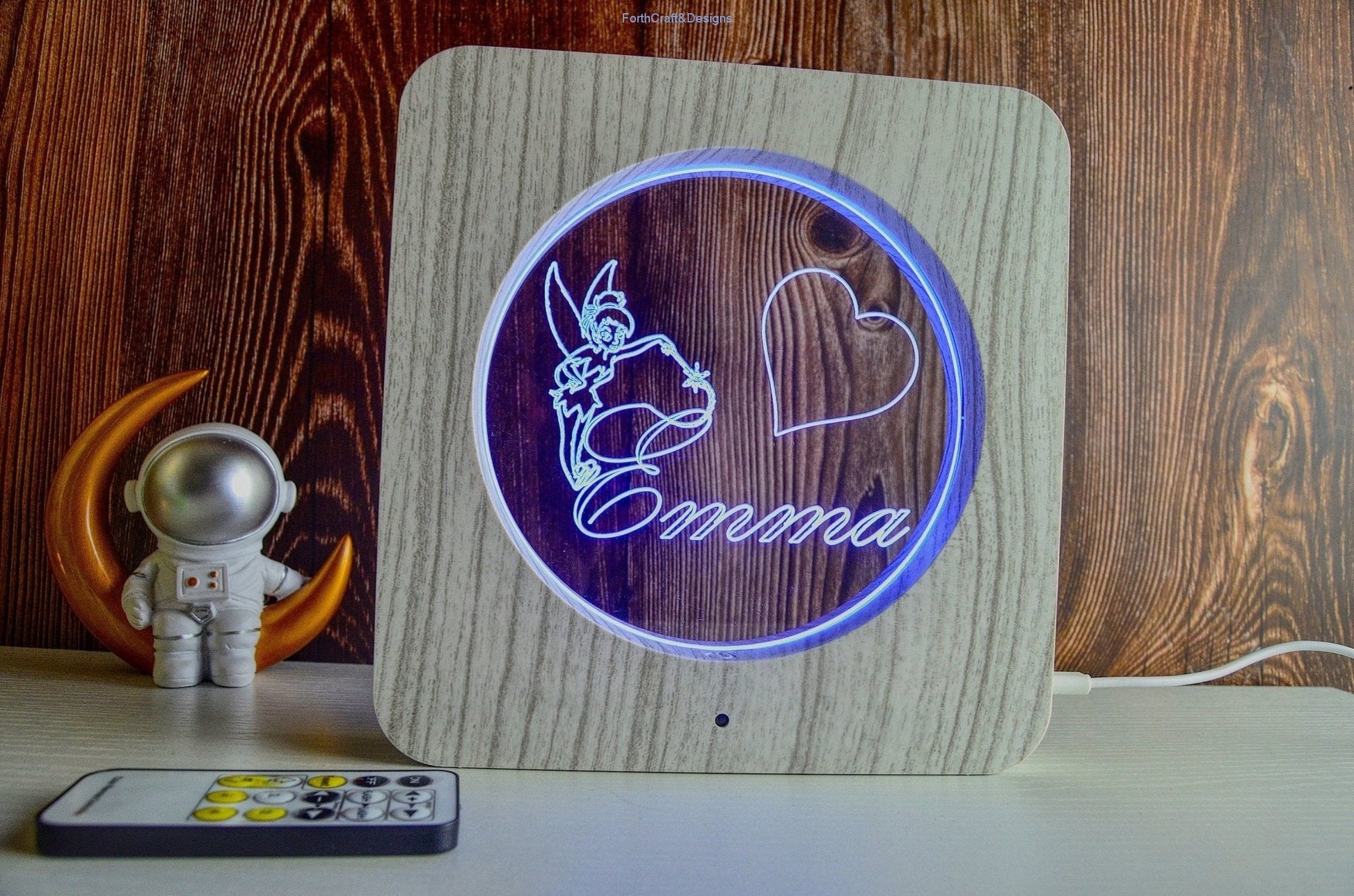 Personalised LED night light-Forth Craft and Designs